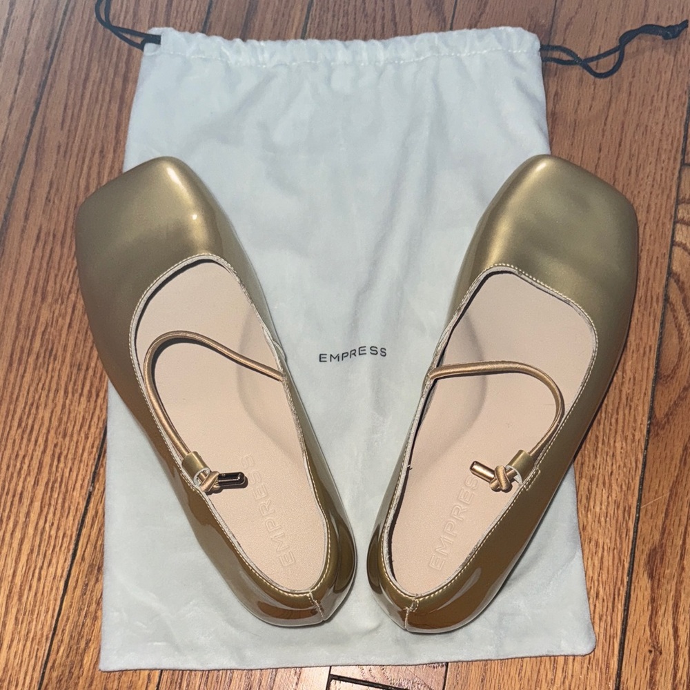 Gold Ballet Flats